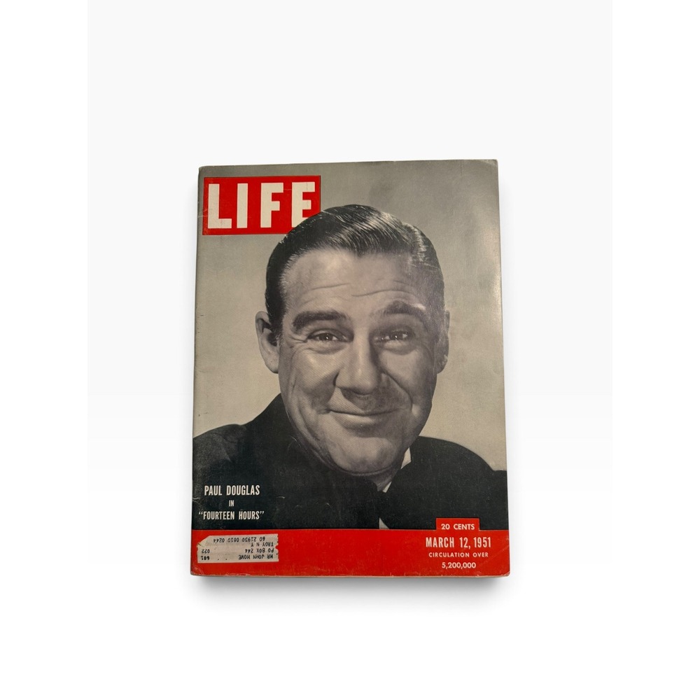 Vintage LIFE Magazine March 12 1951 Paul Douglas Fourteen Hours Camel Ad